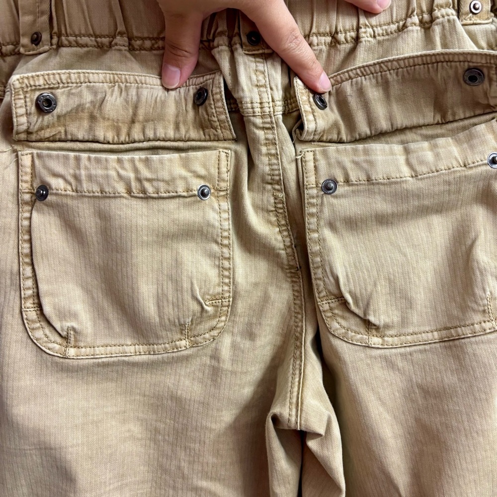 We The Free People Can't Compare Slouch Pant Cargo Small NWT Beige Tan Boho - Picture 8 of 10